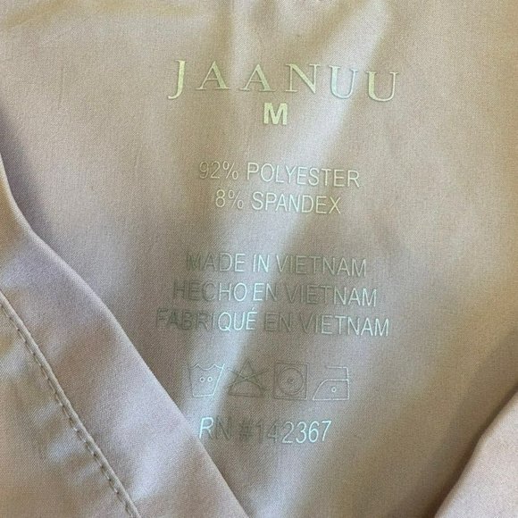 Jaanuu Shift V-Neck Scrub Top‎ Blushing Pink Womens M - Picture 4 of 4